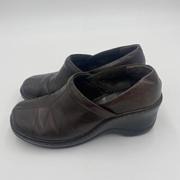B.O.C. Peggy Clogs Leather Brown Size 8.5 - Picture 1 of 10
